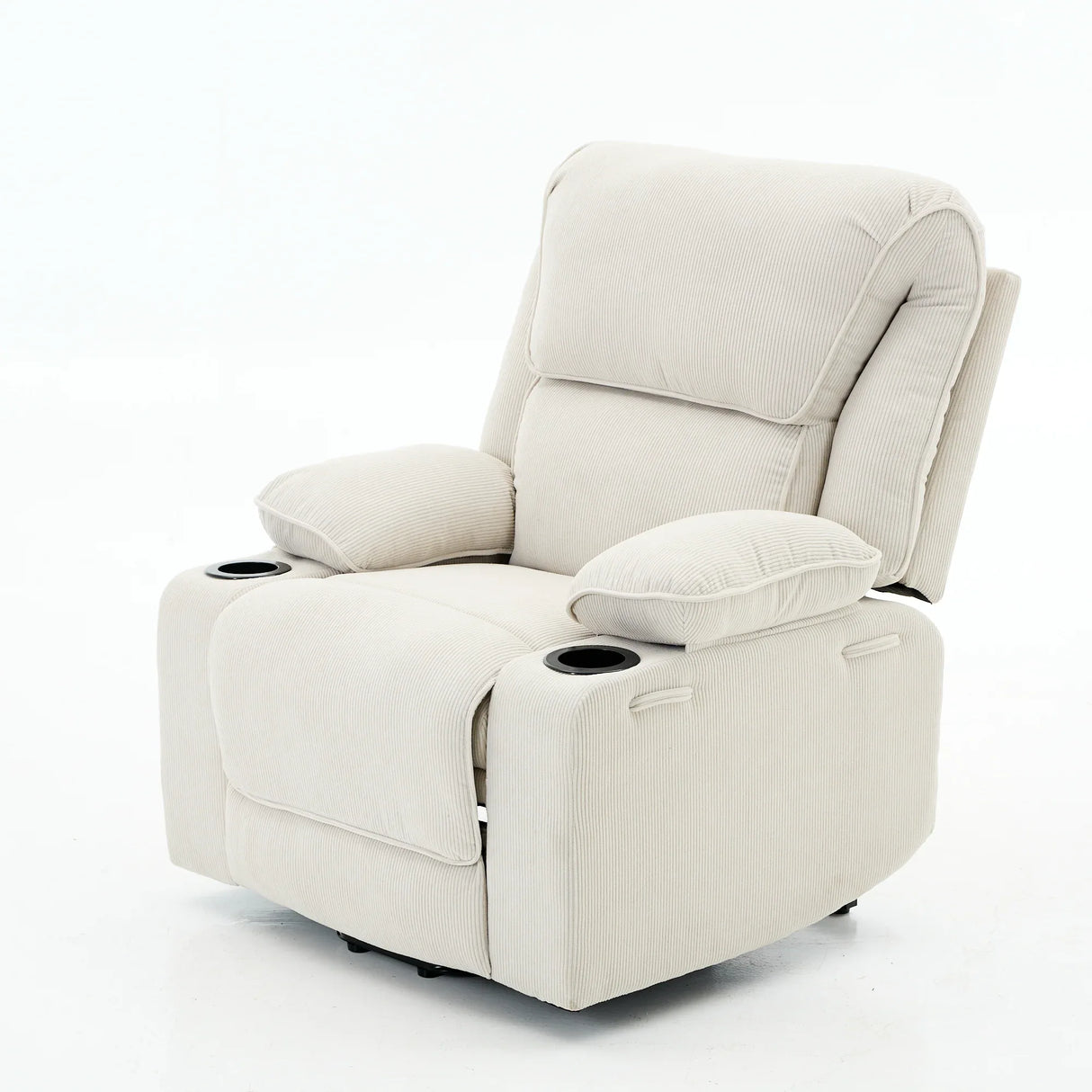 Ivory Remote-Controlled Heated Massage Assistive Recliner - Omega Lifestyles