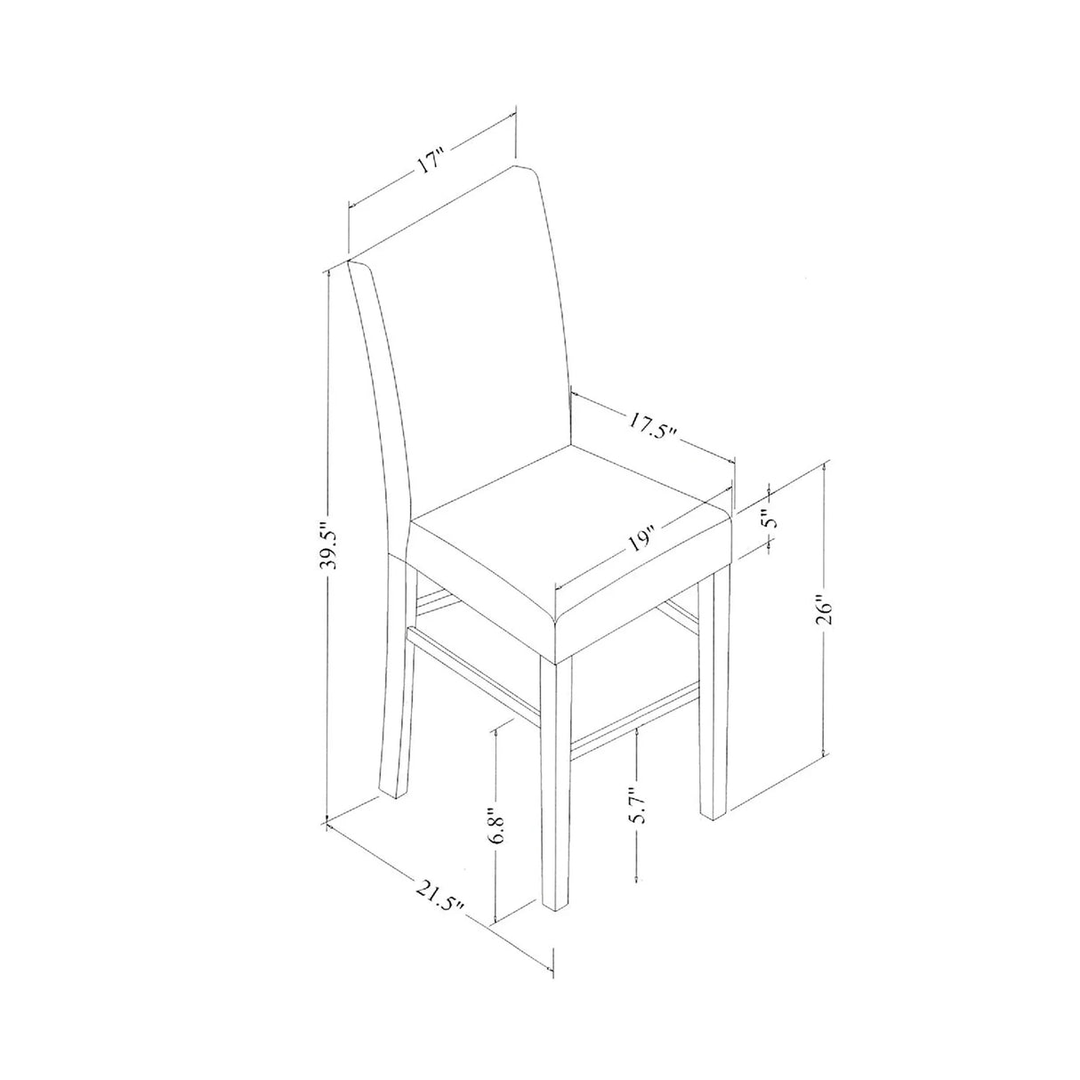 Transitional Casual Solid Wood Dining Table With 4 Stools Set - Omega Lifestyles