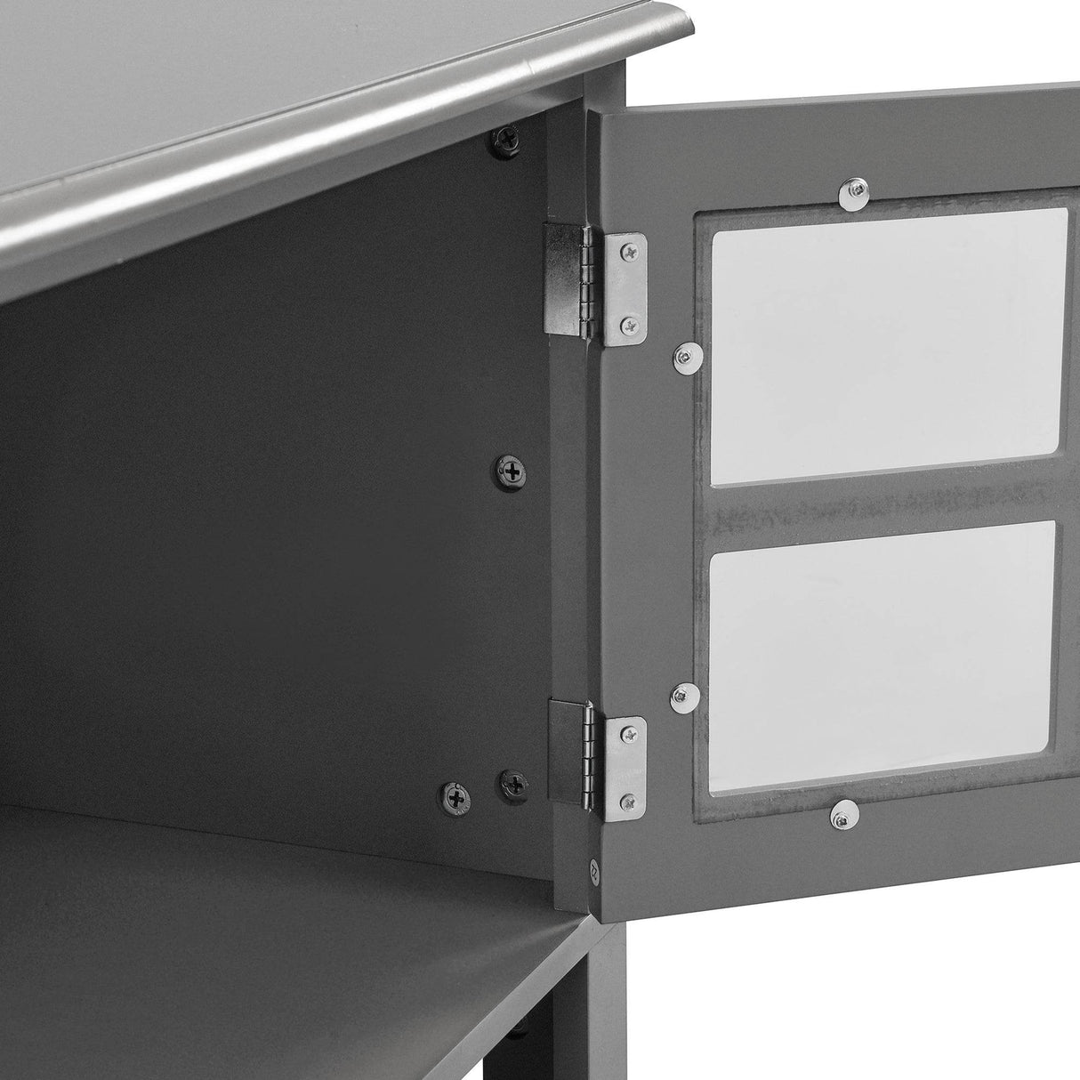 Modern Grey MDF TV Stand With Storage Cabinet - Sleep Galleria