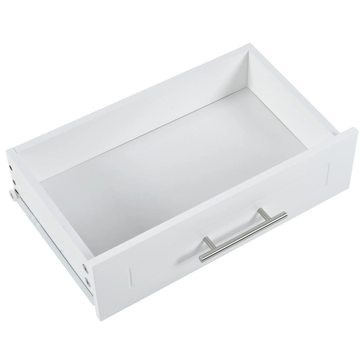 Fluted Rubber Wood Kitchen Island With Tilt-Out Trash Can - Omega Lifestyles