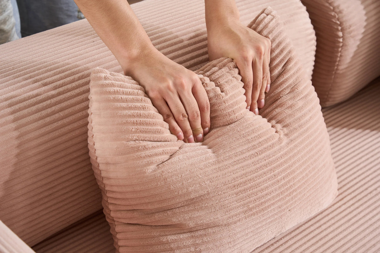 Convertible Corduroy 4-in-1 Sleeper Sofa Bed - Omega Lifestyles