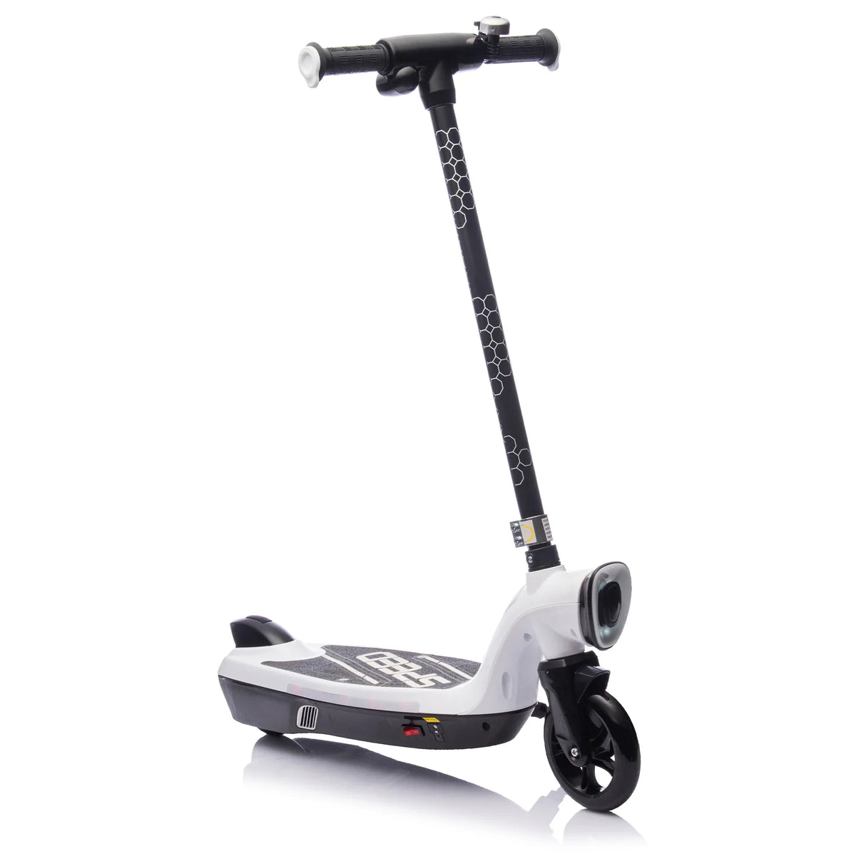 Kids Electric Scooter With Kickstand Bell Rear Brake And LED Lights - Omega Lifestyles