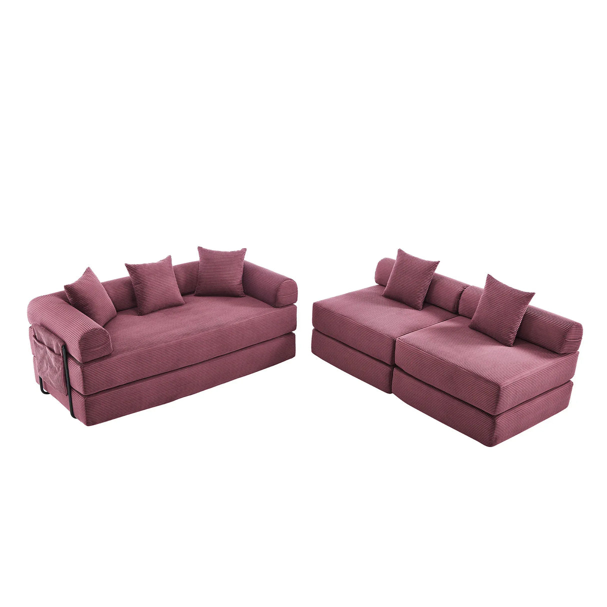 Convertible Corduroy Folding Memory Foam Sofa Bed - Omega Lifestyles