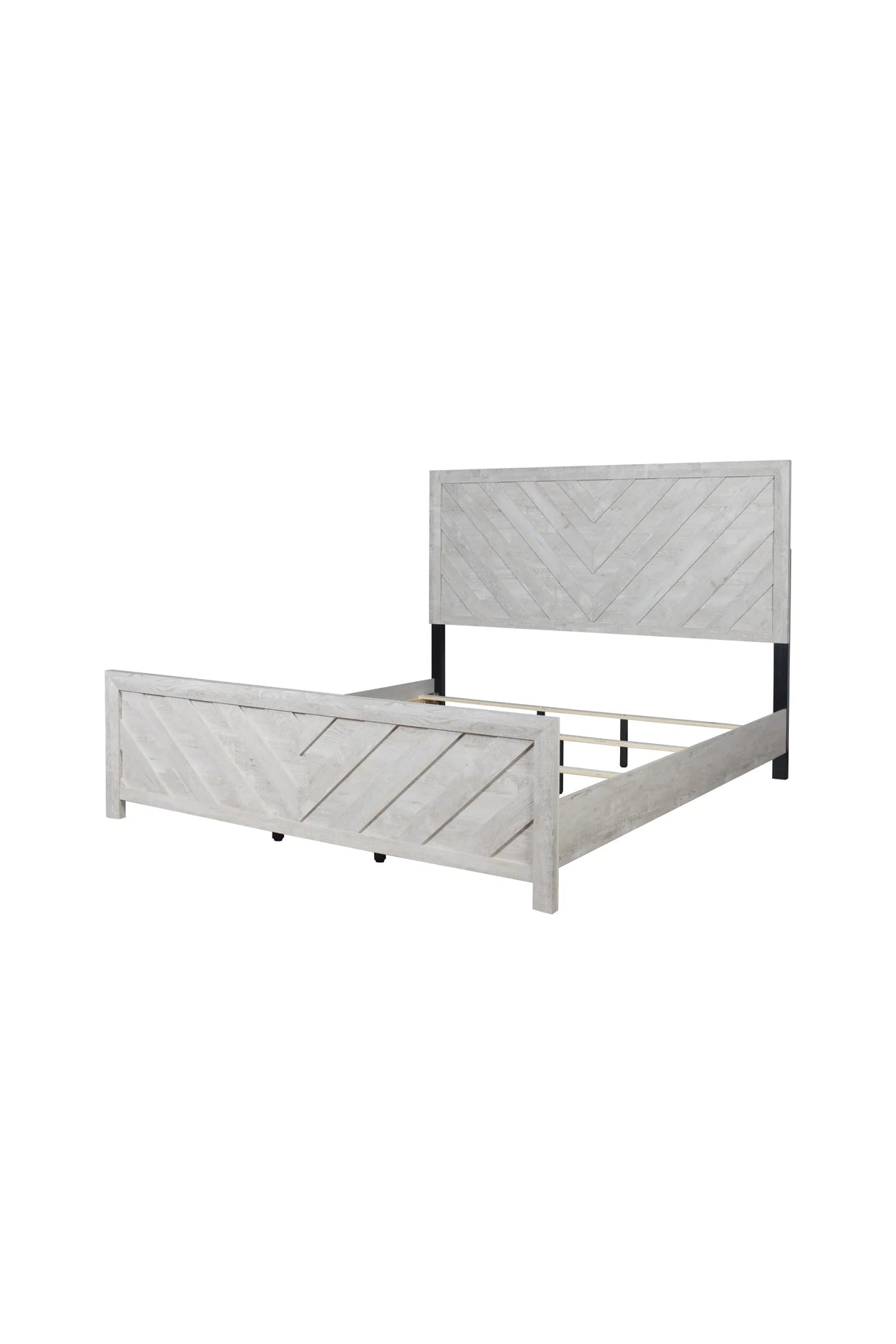 Modern Solid Wood King Bed Frame With Headboard - Omega Lifestyles