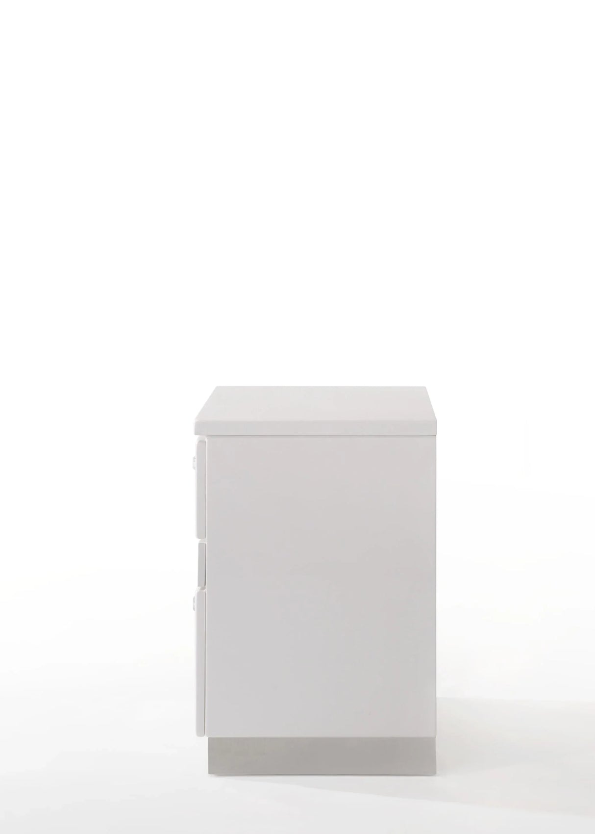 Modern White Synthetic Wood Nightstand With Jewelry Drawer - Omega Lifestyles