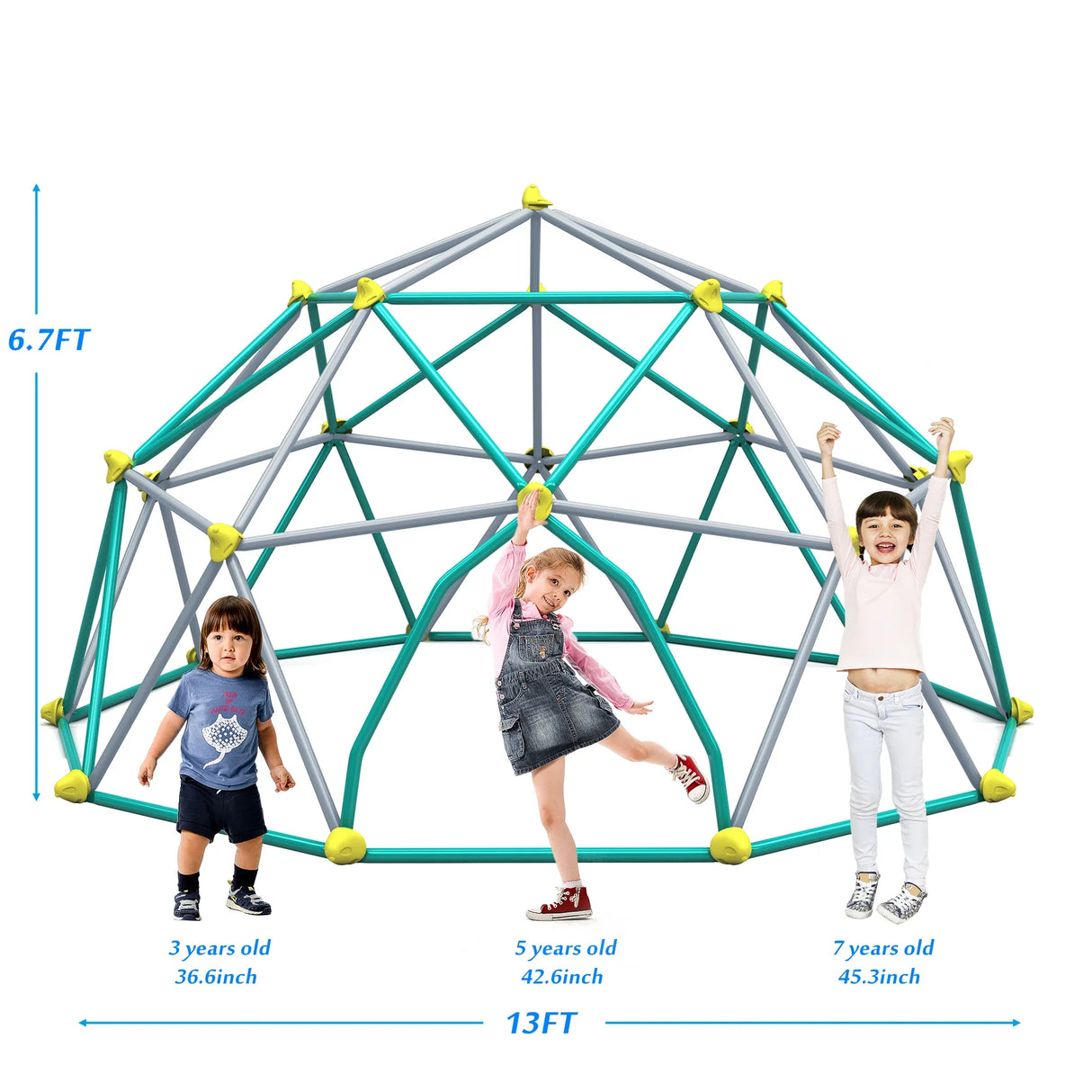 13-Inch Rust Resistant Metal Kids Climbing Dome Playground - Omega Lifestyles