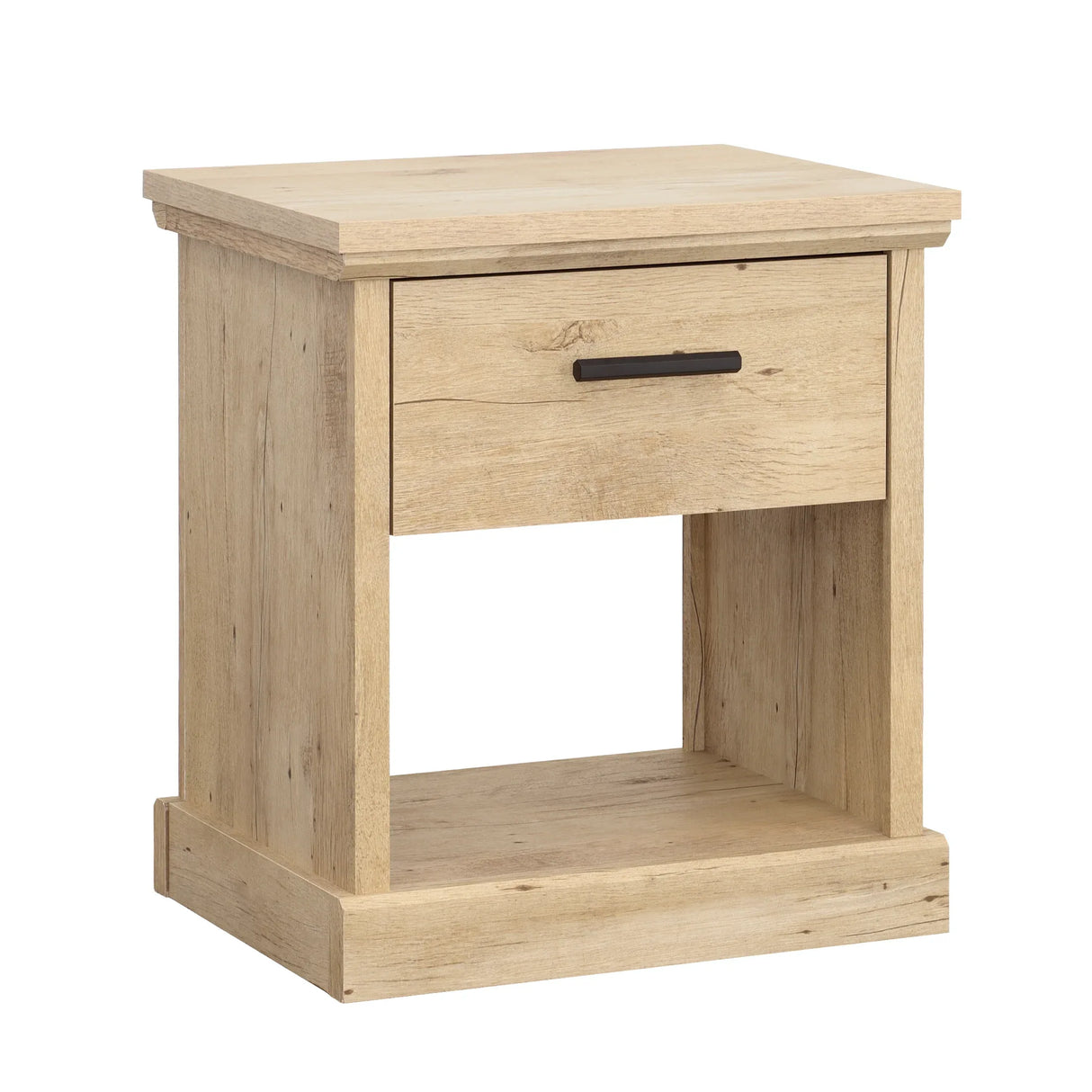Brown Engineered Wood Farmhouse Modern Night Stand With Drawer - Omega Lifestyles