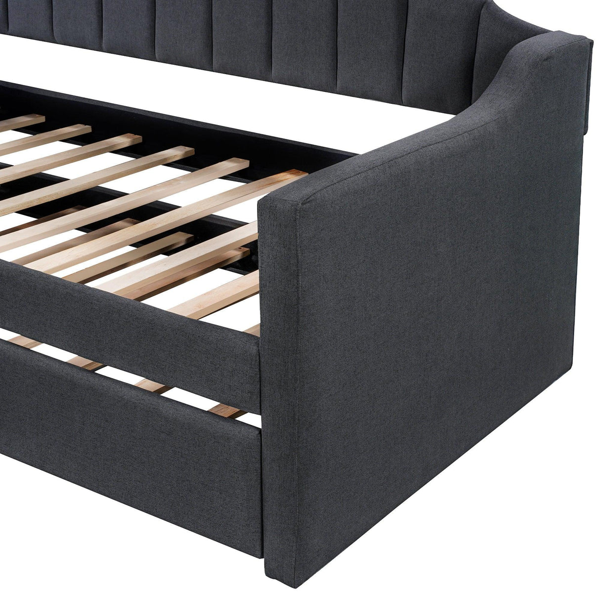 Upholstered Twin Daybed With Wheeled Trundle - Omega Lifestyles