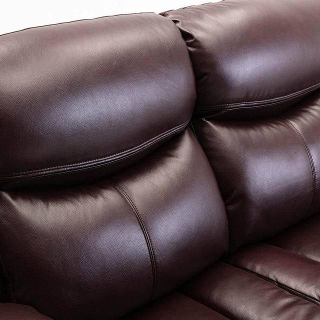Breathable Leather Manual Reclining Sectional Sofa - Omega Lifestyles