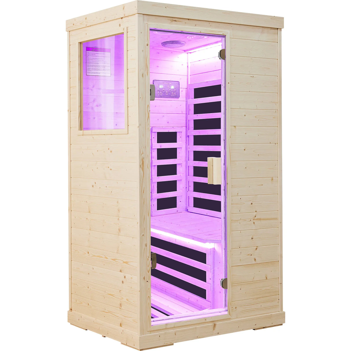 Single Person Spruce Wood Far Infrared Sauna - Omega Lifestyles