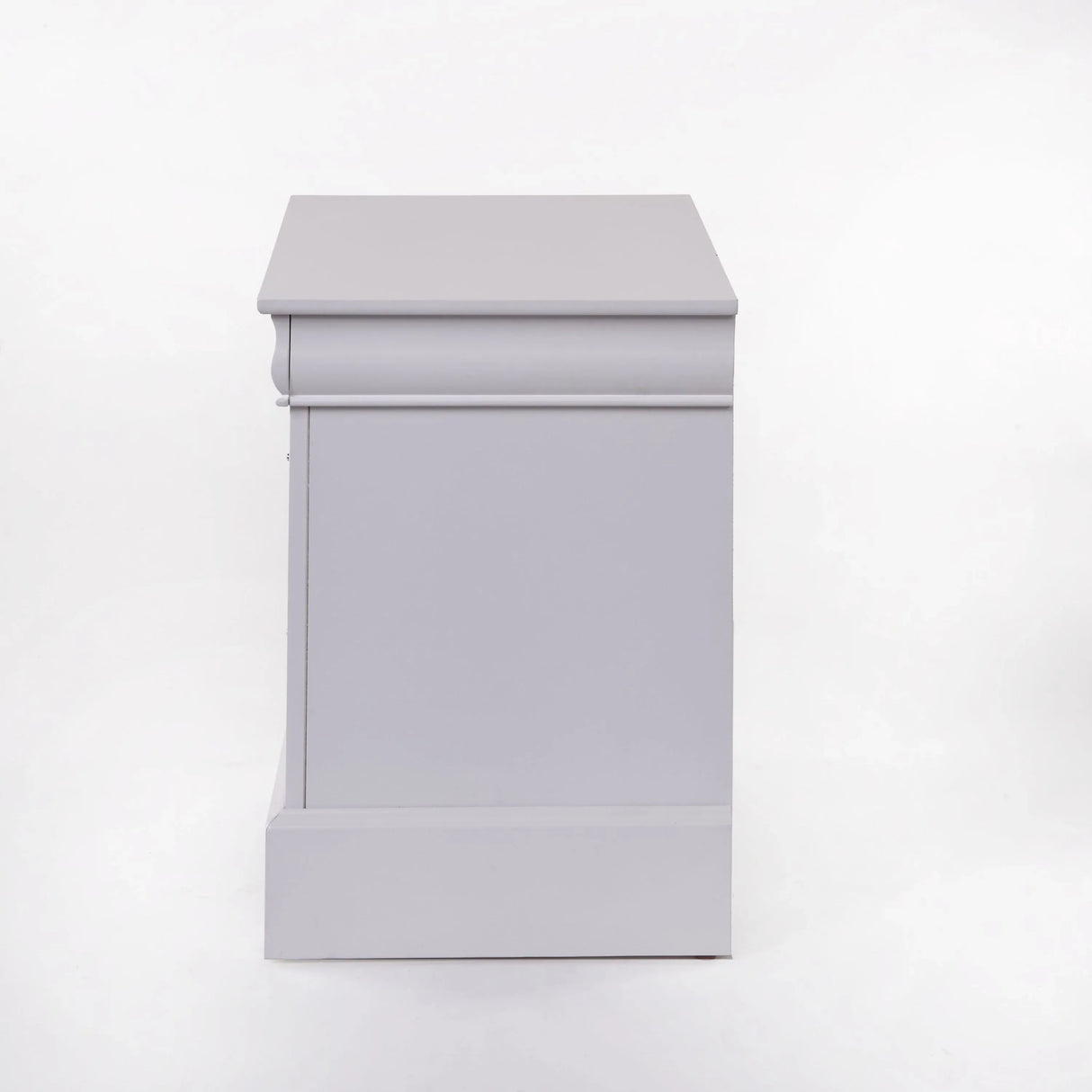 Modern White Synthetic Wood Nightstand With Drawers - Omega Lifestyles