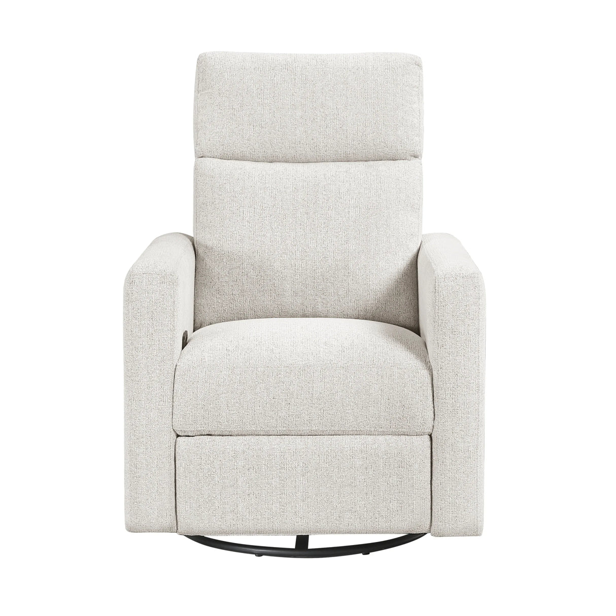 Contemporary Chenille Swivel Recliner Chair With Gliding Motion - Omega Lifestyles