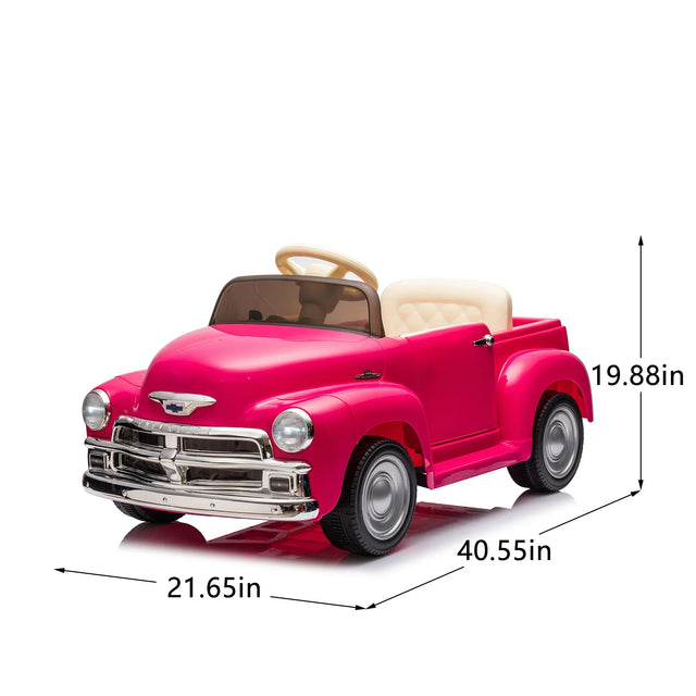 12V Pink Licensed Chevrolet Ride On Truck Car - Omega Lifestyles