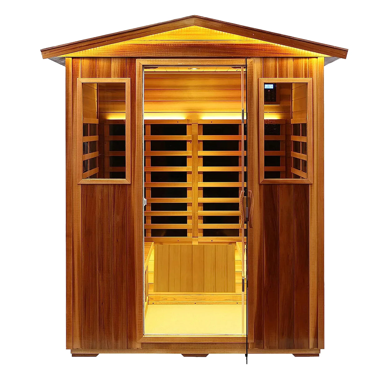 Four-Person Far-Infrared Carbon Crystal Outdoor Sauna - Omega Lifestyles