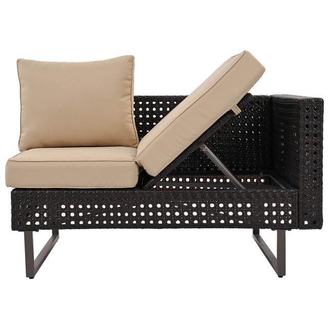 Diamond Weave Outdoor Sectional Furniture Set With Cushions - Omega Lifestyles