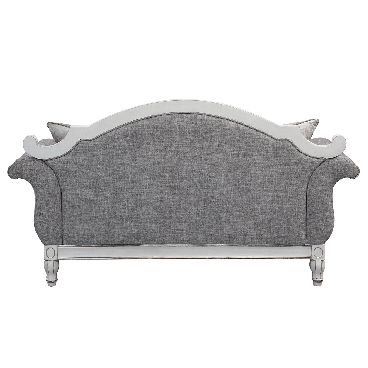 Gray Fabric Pocket Coil Loveseat With 3 Pillows - Omega Lifestyles