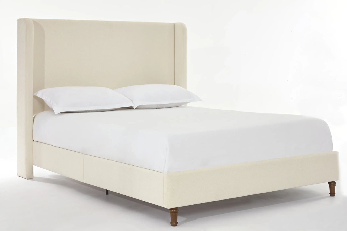 California King Contemporary Boucle Upholstered Bed Frame - Omega Lifestyles