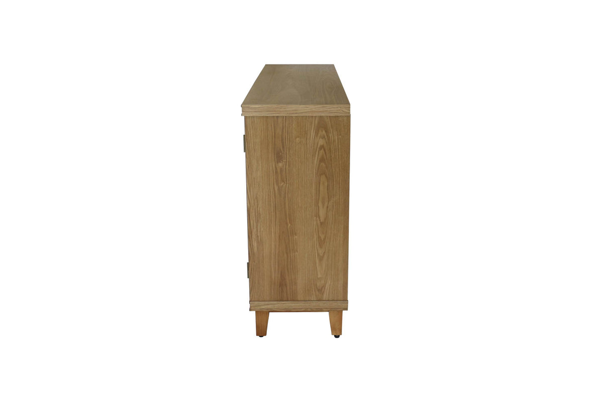 Brown Vintage Corner MDF Accent Storage Cabinet - Sleep Galleria