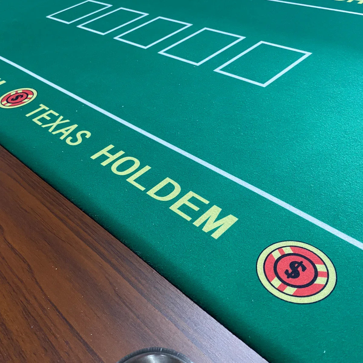 Modern 96-Inch 10-Player Wood Poker Table With LED Lights - Omega Lifestyles