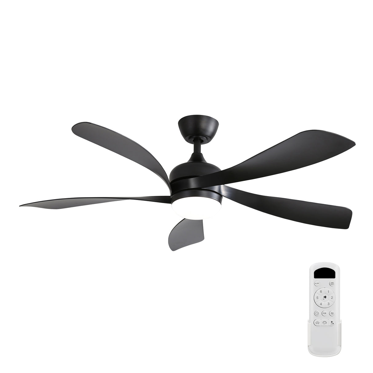 52-Inch Modern Reversible DC Motor Ceiling Fan With Light
