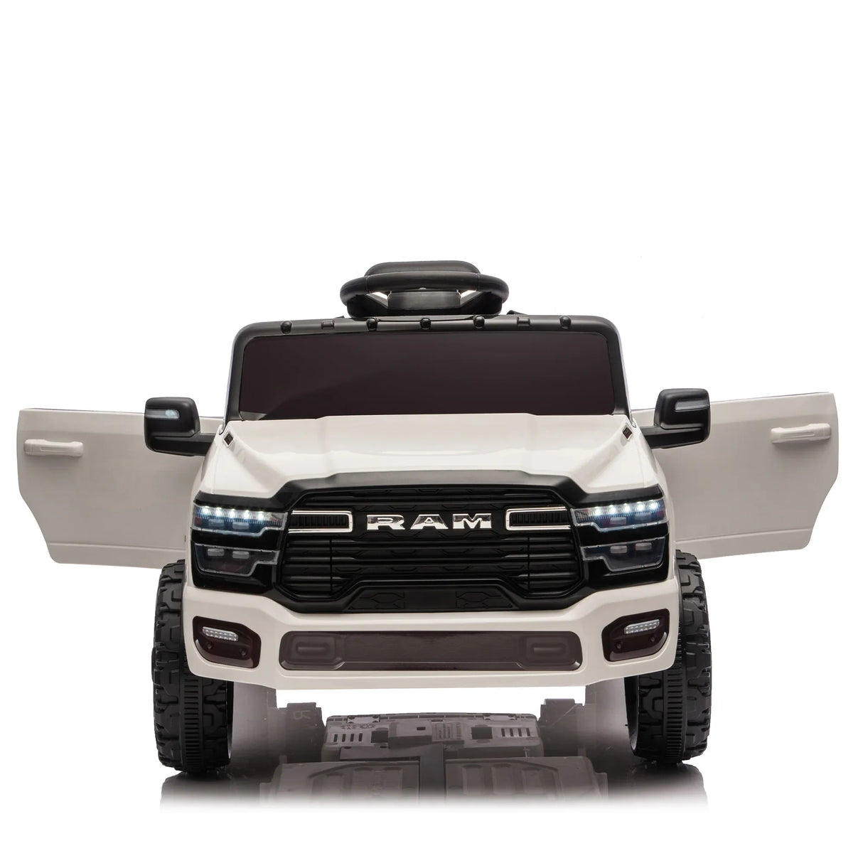 Licensed Dodge RAM 3500 12V Dual Motor Kids Ride-On Truck - Omega Lifestyles