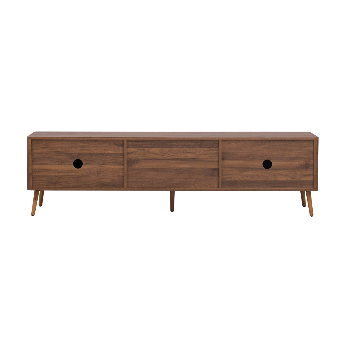 Mid Century Modern Walnut Wood TV Stand With Storage - Sleep Galleria