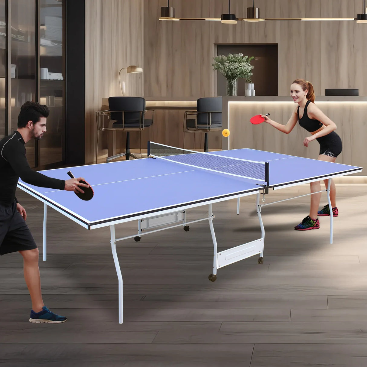 Competition Grade Foldable Indoor Table Tennis Table Set - Omega Lifestyles