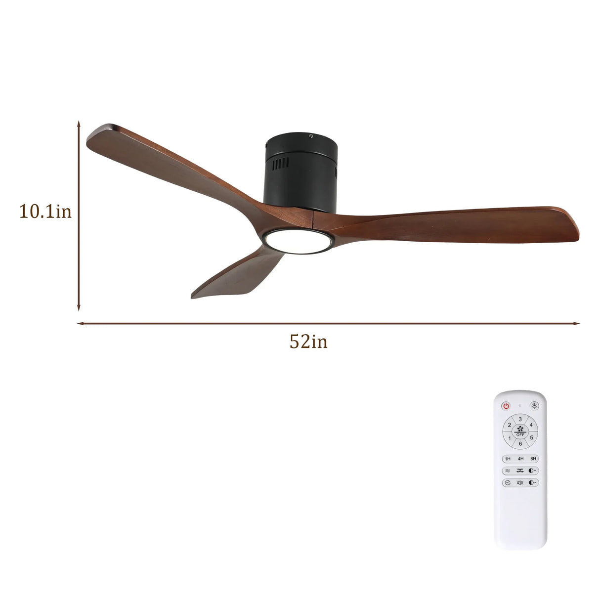 52-Inch LED Lighted Ceiling Fan With Remote Control - Omega Lifestyles
