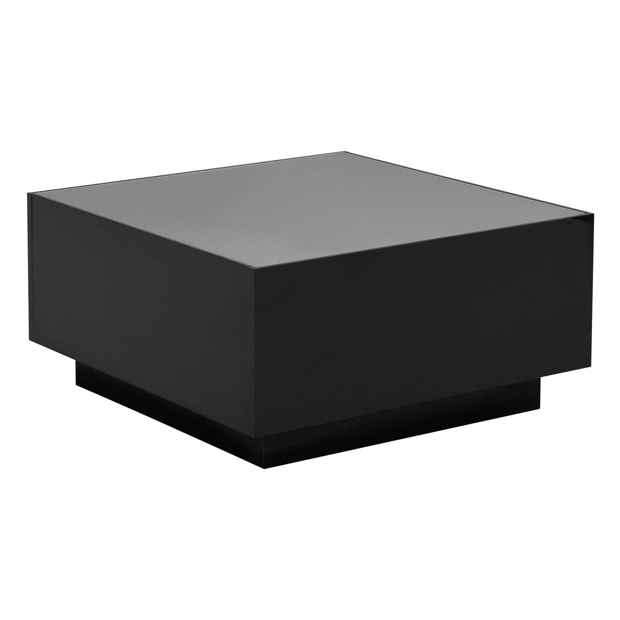 Modern Black High Glossy Coffee Table With LED Lights - Sleep Galleria