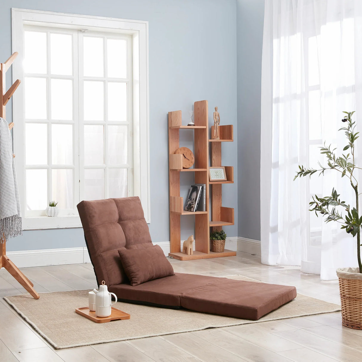 Adjustable Fold-Down Metal Frame Sofa Bed With Pillow - Omega Lifestyles