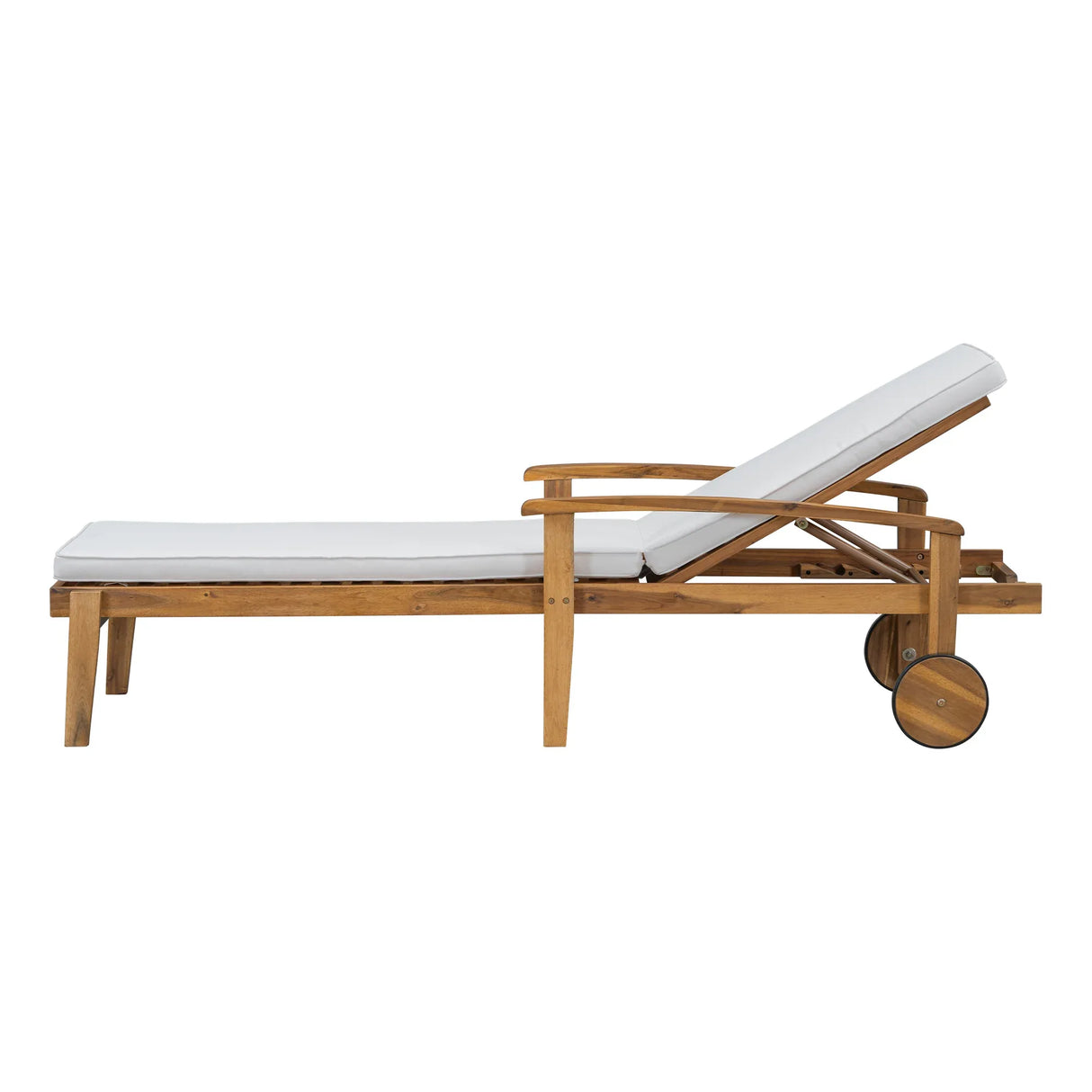 Acacia Wood Adjustable Reclining Chaise Lounge - Omega Lifestyles