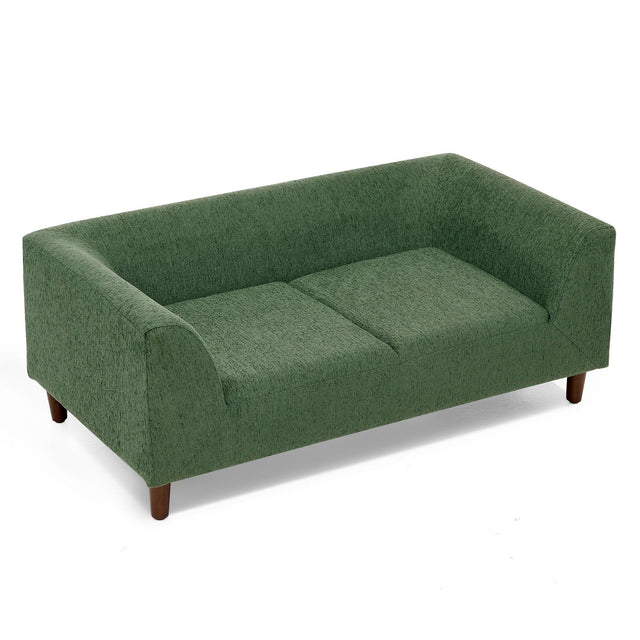 Modern Olive Green Foam Pet Sofa With Armrests And Backrest - Omega Lifestyles