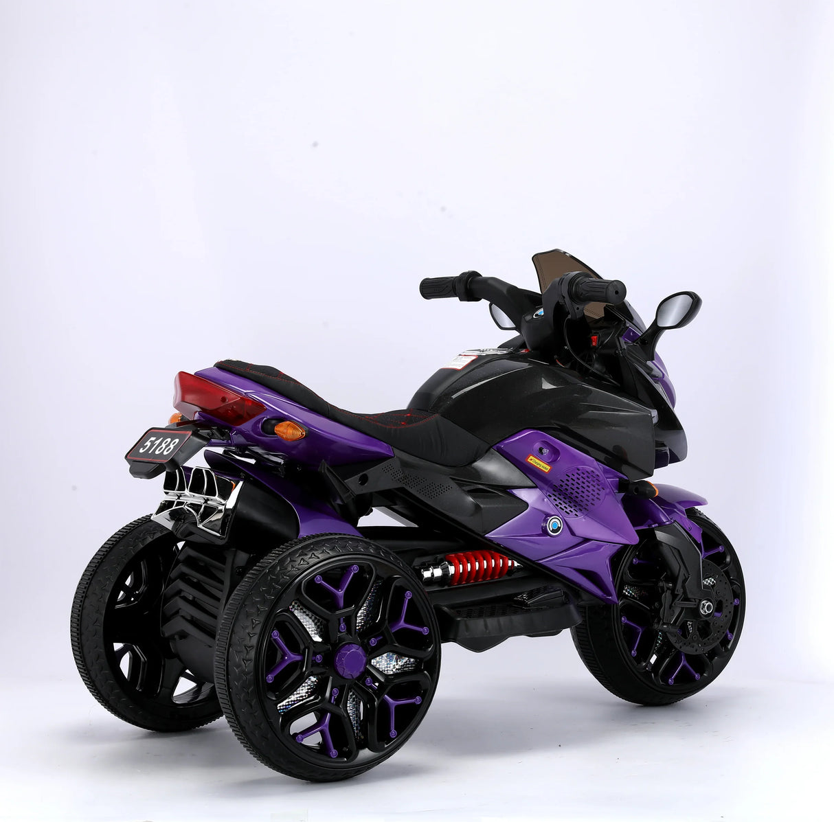 12V Kids Ride-On Motorcycle With PU Seat Training Wheels - Omega Lifestyles