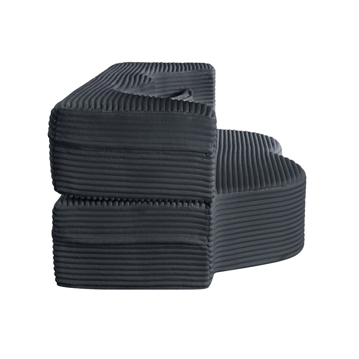 Full Size Plush Corduroy Folding Foam Sleeper Sofa Bed With Pillows - Omega Lifestyles