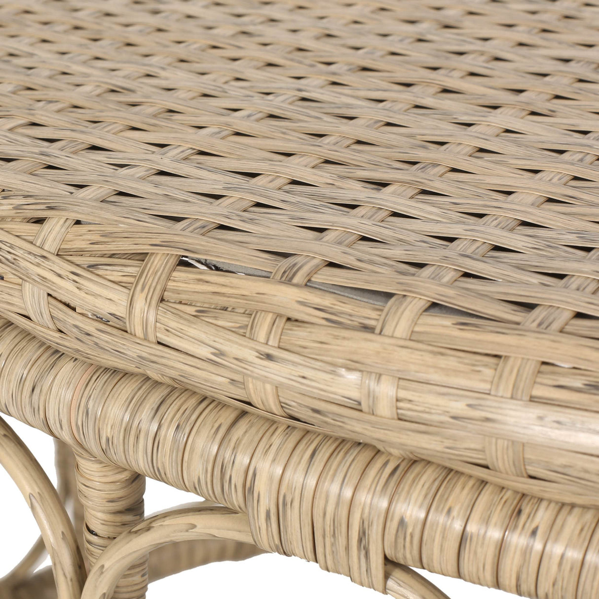 Boho Wicker Rattan Outdoor Brown Coffee Table - Sleep Galleria