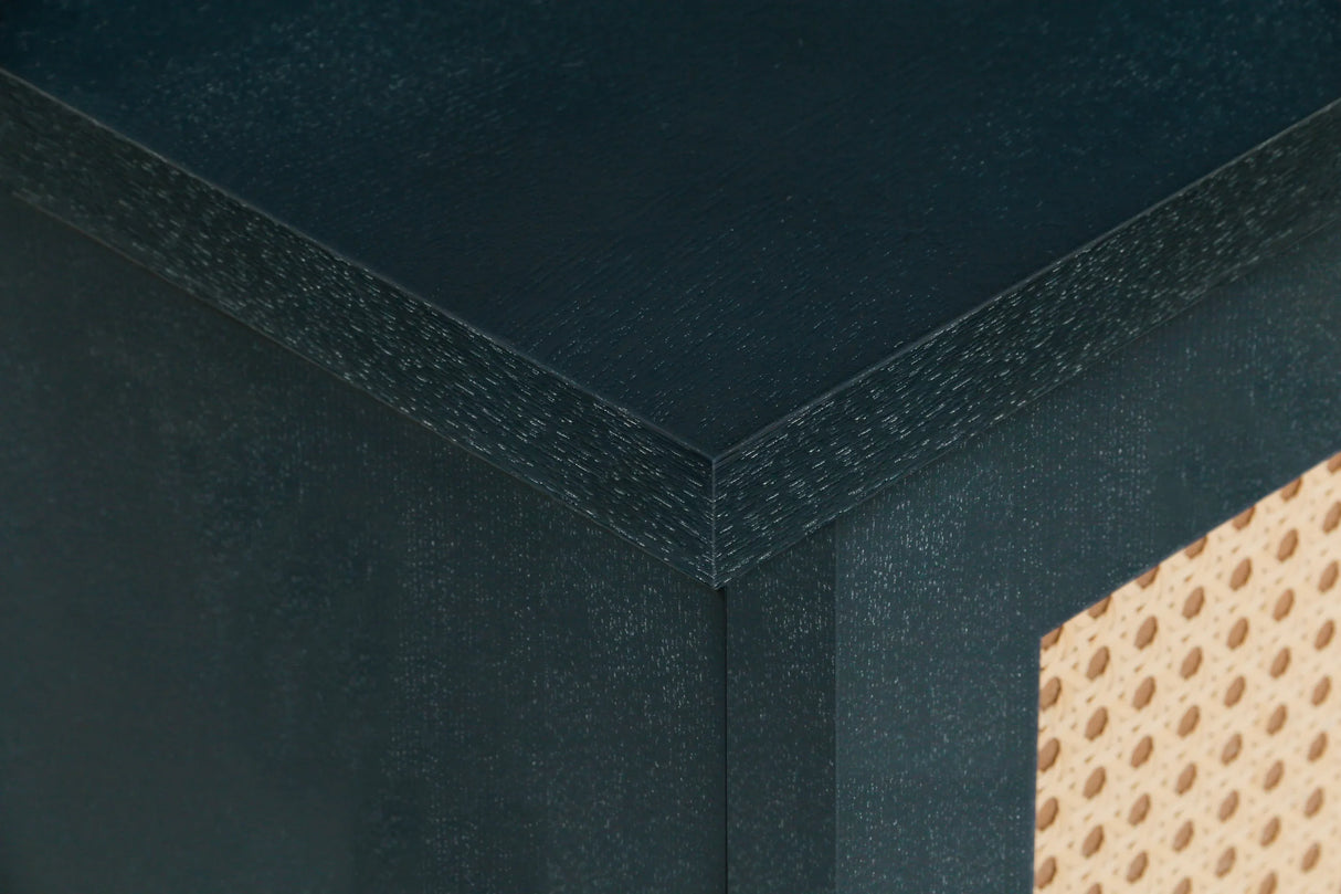 Rattan Wooden Storage Sideboard Cabinet with Shelves - Omega Lifestyles