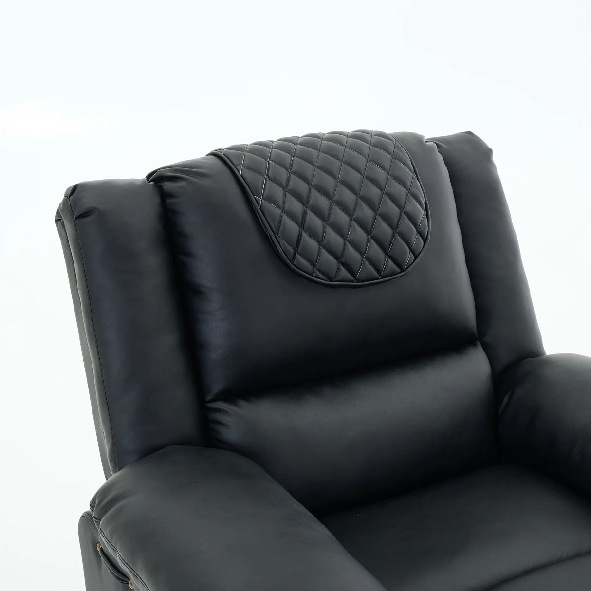 Medium-Firm Remote-Controlled Heating Massage Recliner PU Leather - Omega Lifestyles