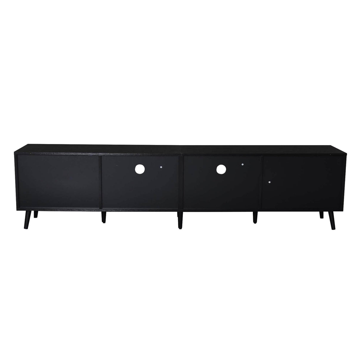 Modern Rattan TV Stand With Storage Cabinet - Sleep Galleria