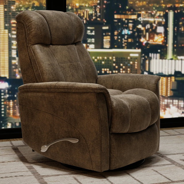 Swivel Glider Recliner With Manual Adjustable Headrest Footrest - Omega Lifestyles