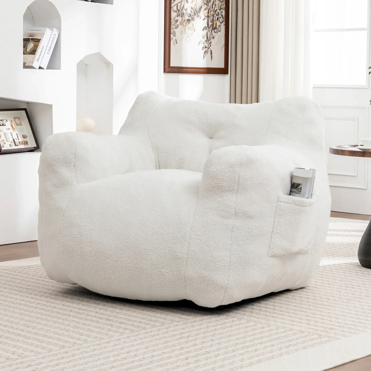 High-Density Foam Teddy Bean Bag Chair Sofa - Omega Lifestyles