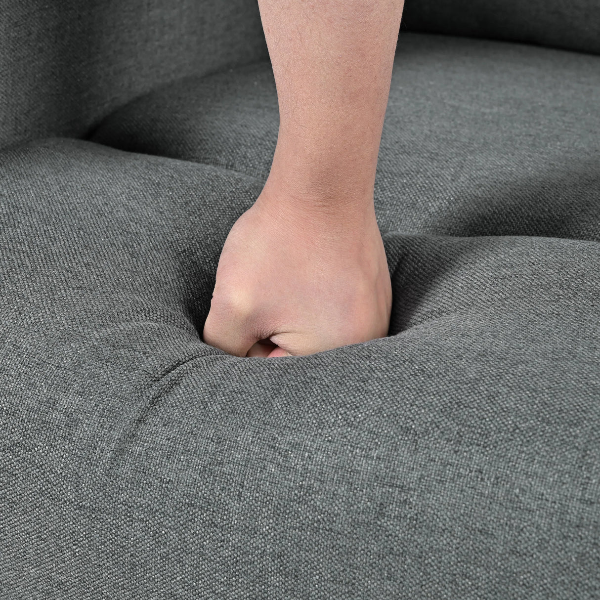 Manual Adjustable Recliner Chair Charcoal Polyester Upholstery - Omega Lifestyles