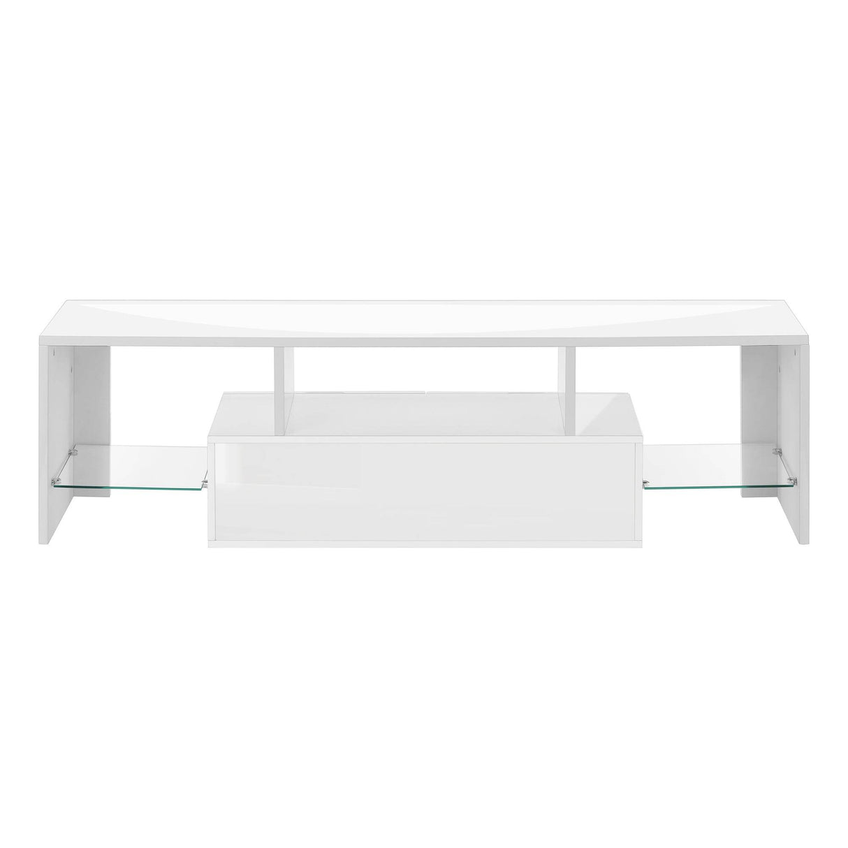 Modern Glossy White MDF TV Stand Console - Sleep Galleria