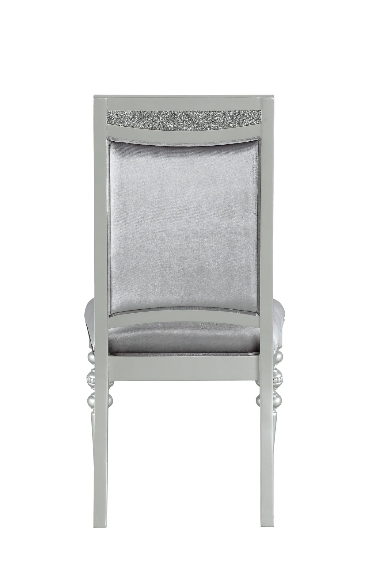 Set of 2 Maverick Fabric Platinum Finish Side Chairs - Omega Lifestyles