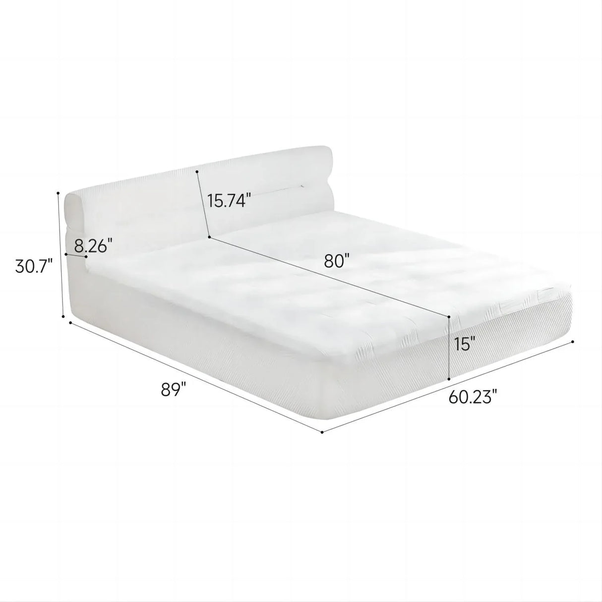 Queen Medium 15-Inch Cooling All-in-One Mattress Bed Frame - Omega Lifestyles