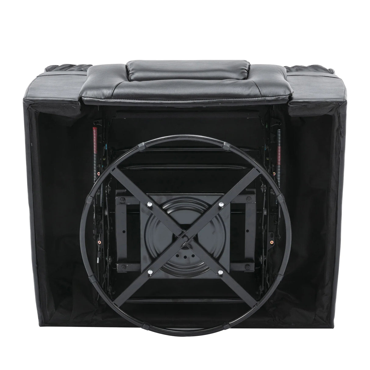 Manual Rocking 360-Degree Swivel Recliner Chair With PU Upholstery - Omega Lifestyles