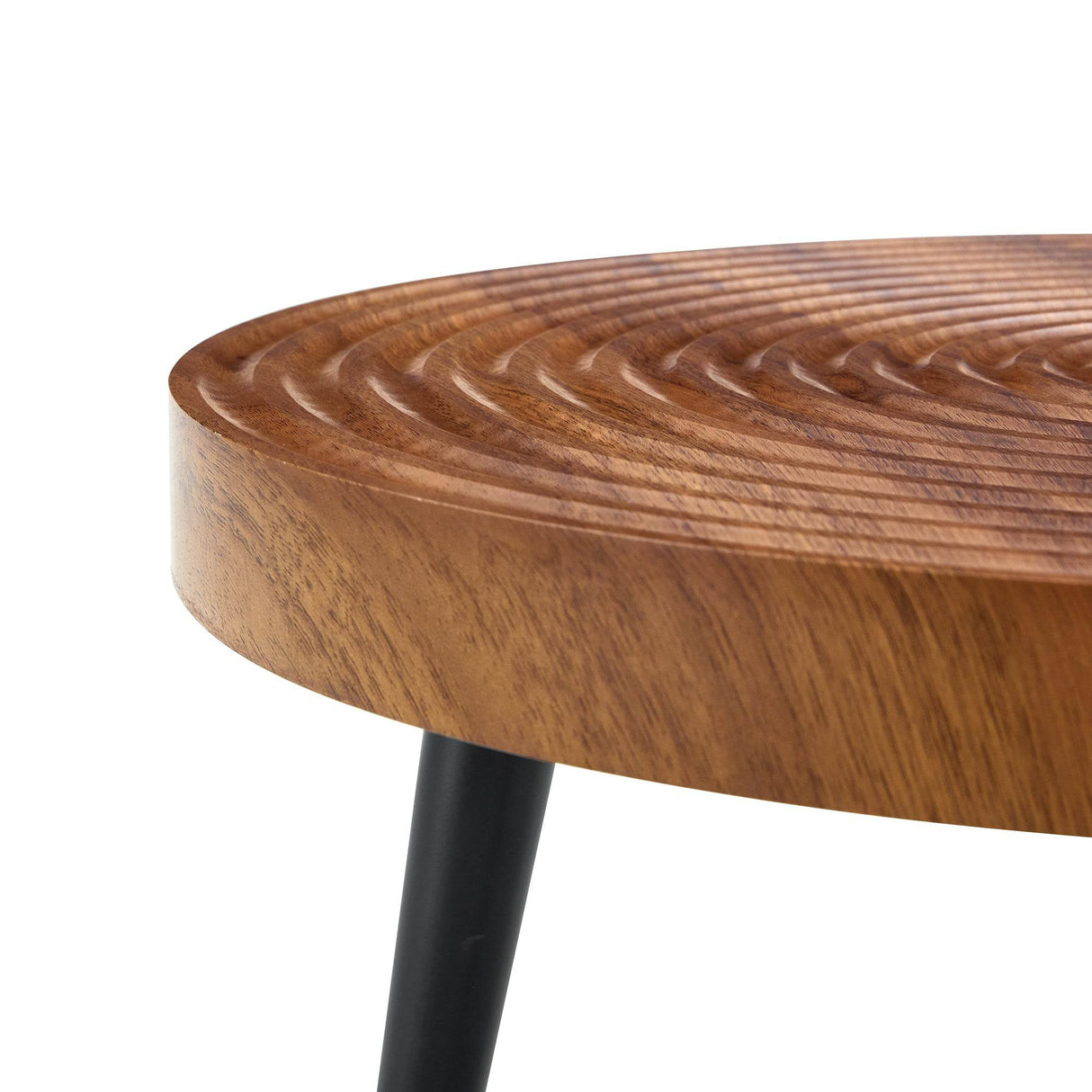 Natural Wood Grain Texture Round Coffee Table - Sleep Galleria