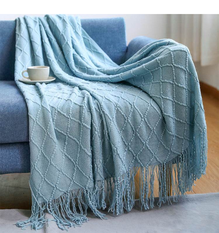 Imitation Cashmere Knitted Four Seasons Cozy Blanket - Sleep Galleria