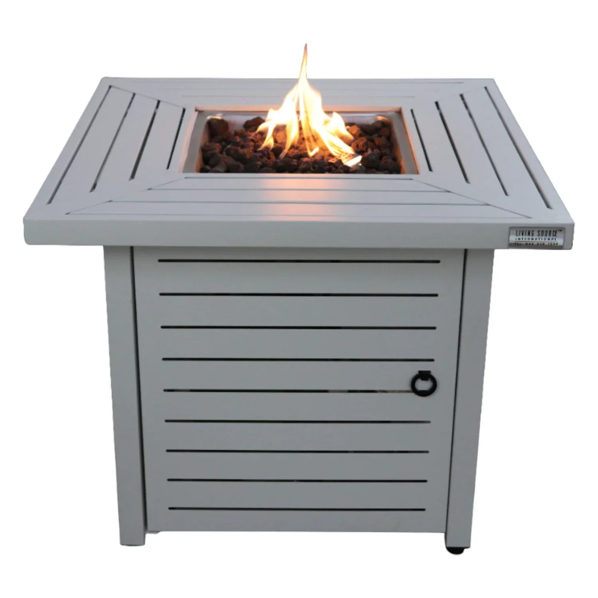 Modern Steel Outdoor 40000 BTU Fire Pit Table - Omega Lifestyles