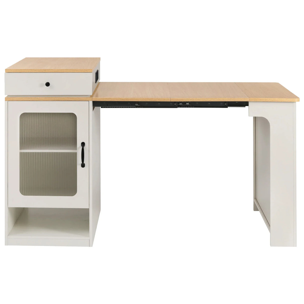 Extendable Dining Table Kitchen Island With Storage - Omega Lifestyles