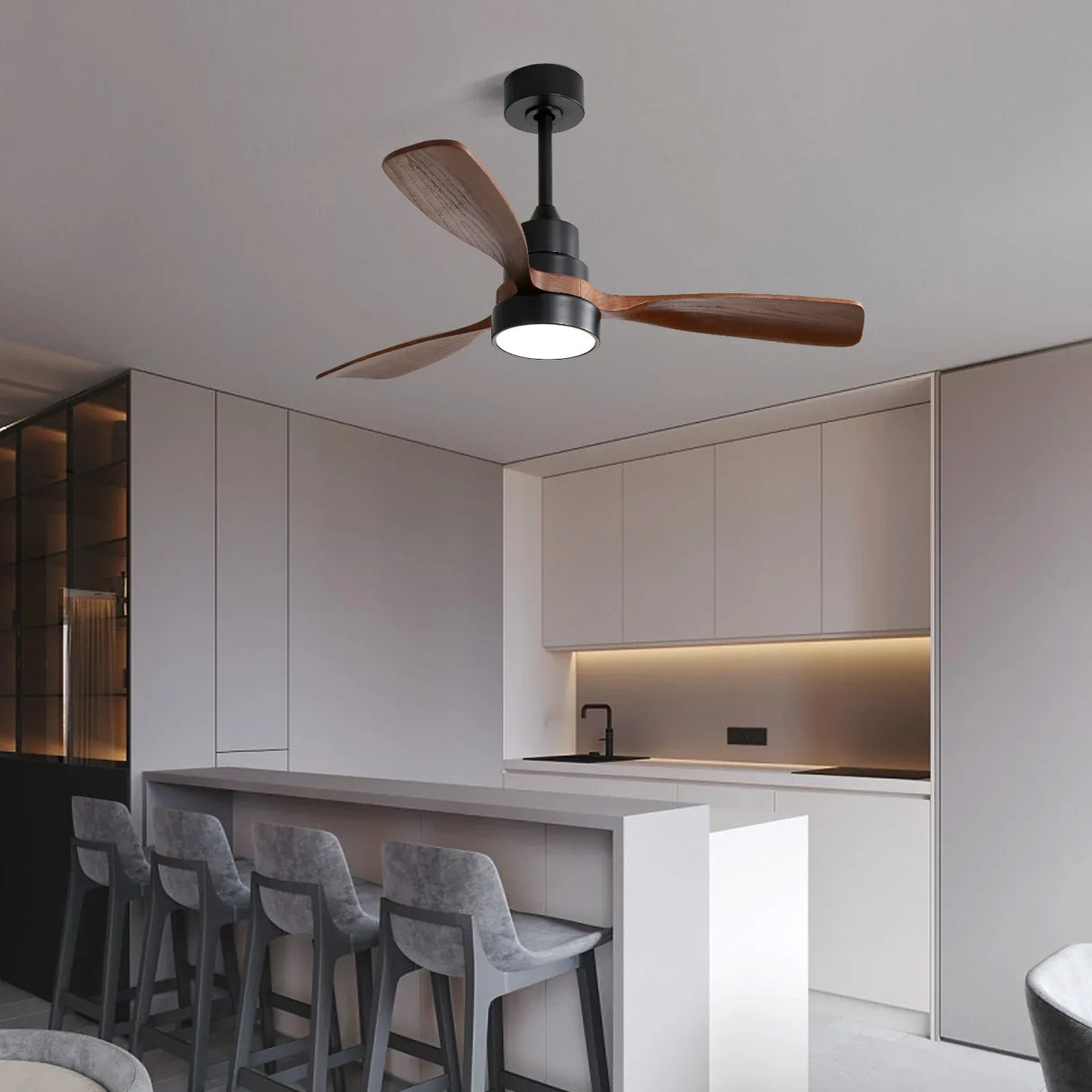 48-Inch Reversible DC Motor Ceiling Fan With Light - Omega Lifestyles